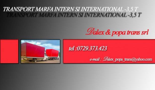 Transport marfa intern si international 3,5 tone