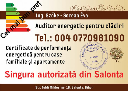 Certificate Energetice Salonta, Bihor