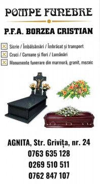 Monumente funerare-pompe funebre - PFA Borzea Cristian-Agnita